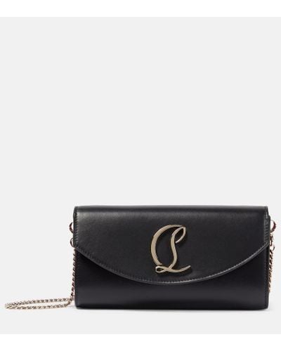 Christian Louboutin Cartera con cadena de piel - Negro