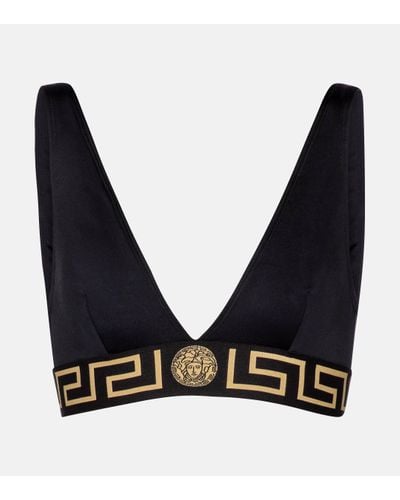 Versace Haut de bikini triangle - Noir