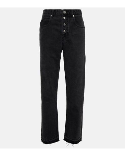 Isabel Marant Belden High-rise Straight Jeans - Black