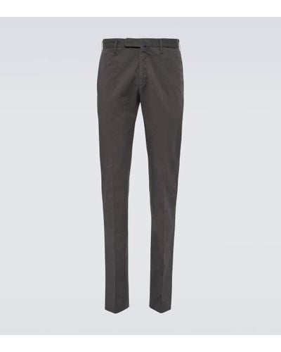 Incotex Cotton-blend Slim Pants - Gray