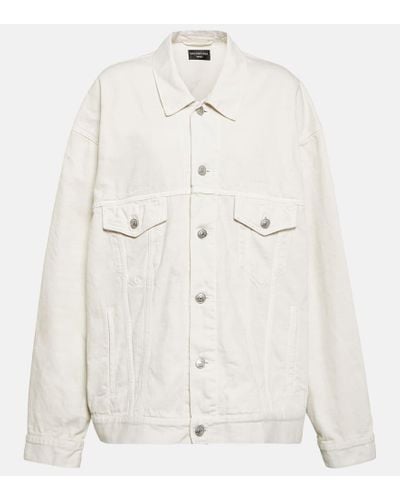 Balenciaga Mirror Cotton Jacket - White