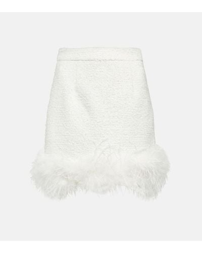 Rebecca Vallance Bridal The Departure Boucle Miniskirt - White