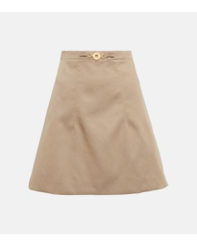 Patou Cotton Miniskirt - Natural