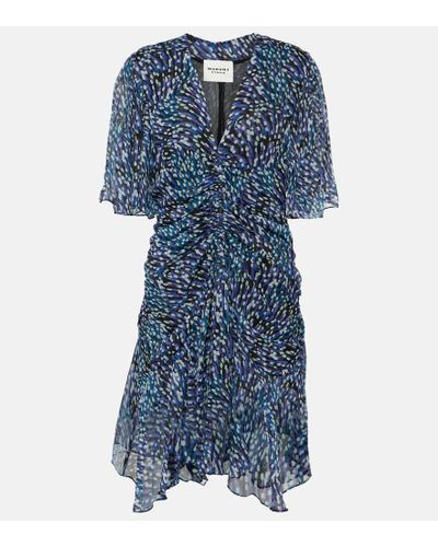 Isabel Marant Miniabito Vivienne con stampa - Blu