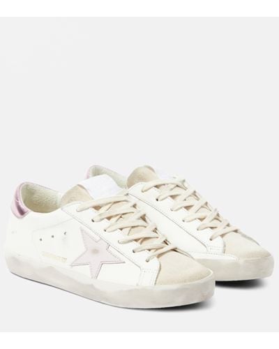 Golden Goose Super-star Leather Trainers - White