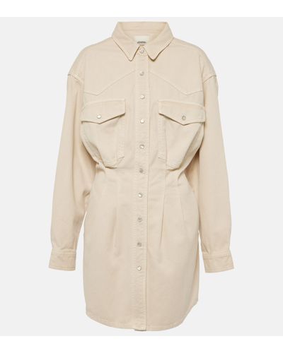 Isabel Marant Robe chemise Liliko en serge - Neutre