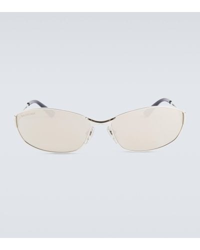 Balenciaga Mercury Oval Sunglasses - White