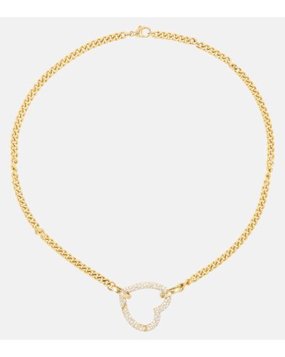 Robinson Pelham Identity 18kt Gold Necklace And Pendant Set With Diamonds - Metallic