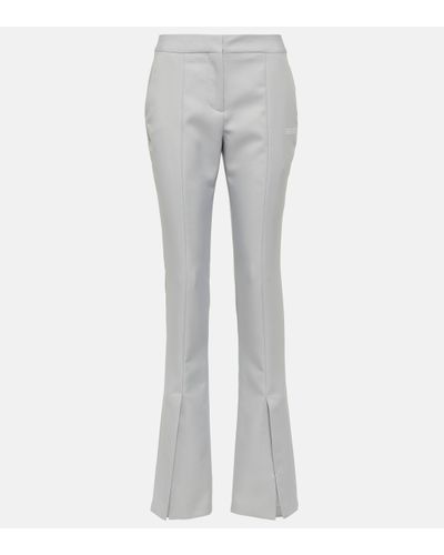 Off-White c/o Virgil Abloh Mid-rise Technical Slim Trousers - Grey