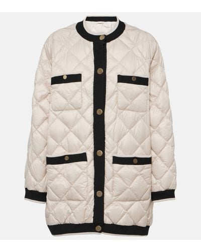 Max Mara The Cube Cardy Quilted Down Jacket - Natural