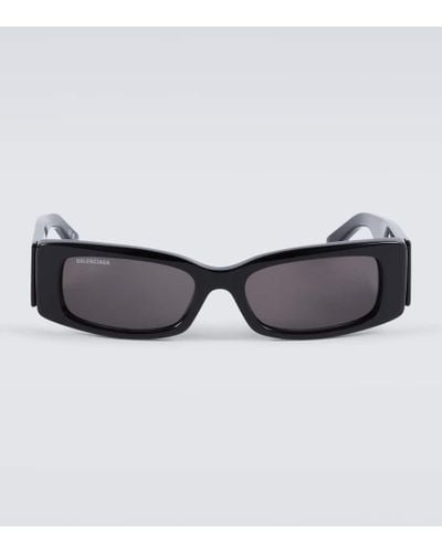 Balenciaga Rectangular Acetate Sunglasses - Gray