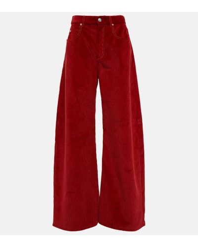 Marni Wide-leg Corduroy Pants - Red