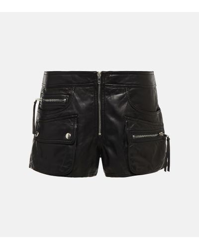 Isabel Marant Shorts Coria aus Leder - Schwarz