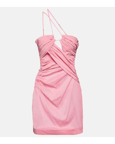 Nensi Dojaka Draped One-shoulder Minidress - Pink