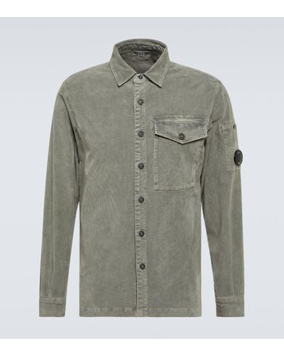 C.P. Company Lens Cotton-blend Corduroy Shirt - Green