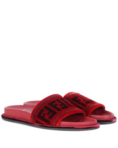 fendi slides red