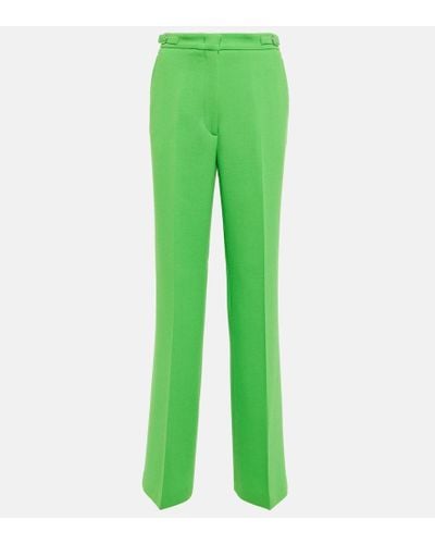 Gabriela Hearst Pantaloni Vesta in lana a gamba larga - Verde