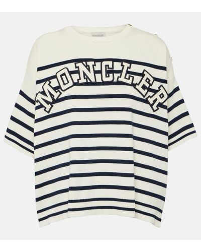 Moncler T-Shirt aus Baumwolle - Weiß