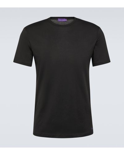 Ralph Lauren Purple Label T-shirt en coton - Noir