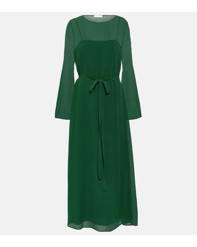 Chloé Silk Midi Dress - Green