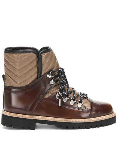 ganni cleated lace up hiking boot