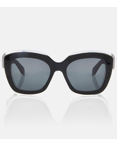 Alaïa Logo Square Sunglasses - Black