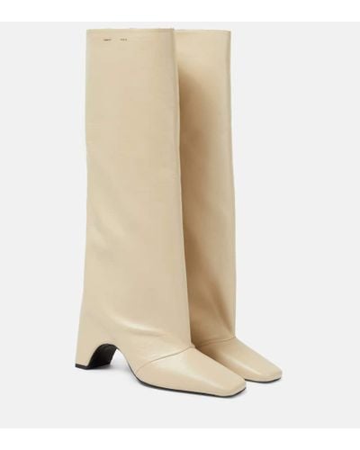 Coperni Bridge Leather Knee-high Boots - Natural