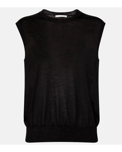 The Row Balham Cashmere Jumper Vest - Black