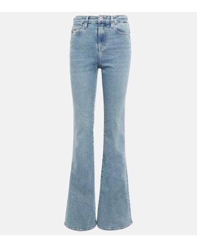AG Jeans Patty High-rise Flared Jeans - Blue