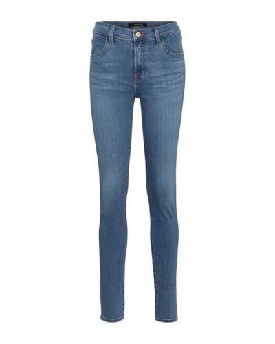 J Brand High-Rise Skinny Jeans Maria - Blau