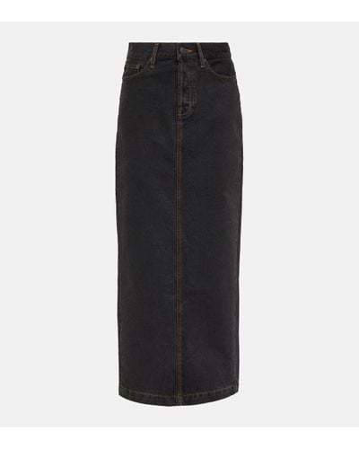 Wardrobe NYC Jupe longue en jean - Noir