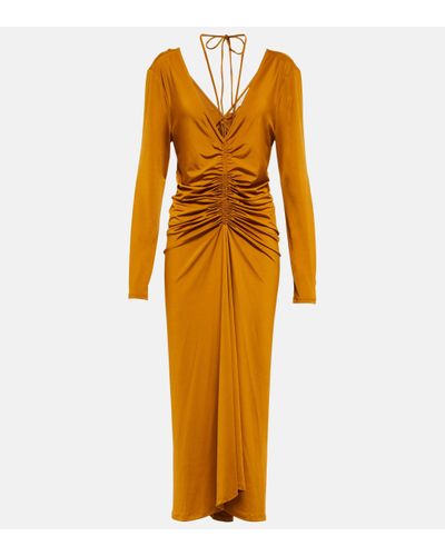 Veronica Beard Gibert Jersey Midi Dress - Orange