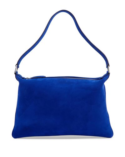 The Row Morgan Small Leather Shoulder Bag - Blue