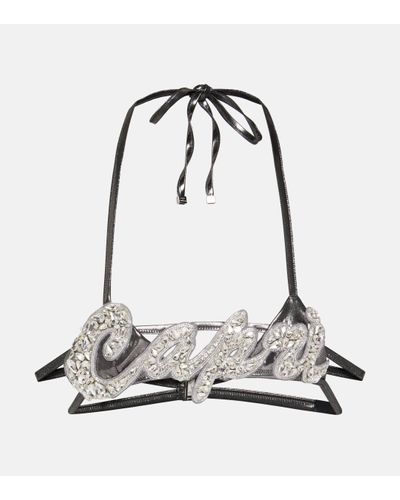 Dolce & Gabbana Capri Crystal-embellished Bra Top - Black