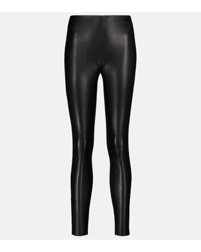 Wolford Leggings Jo aus Lederimitat - Schwarz