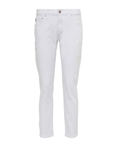 AG Jeans Low-Rise Slim Jeans Ex-Boyfriend - Weiß