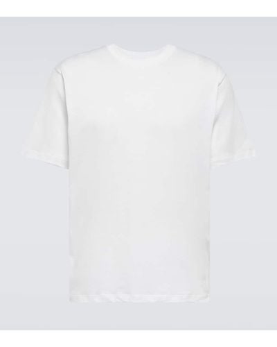 Lardini Camiseta de algodon y seda - Blanco