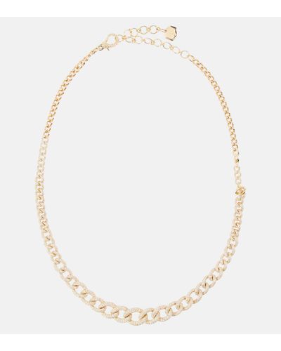 SHAY 18kt Gold Chainlink Necklace With Diamonds - Metallic