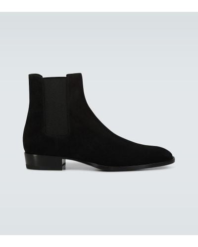 Saint Laurent Botines Chelsea Wyatt de ante - Negro