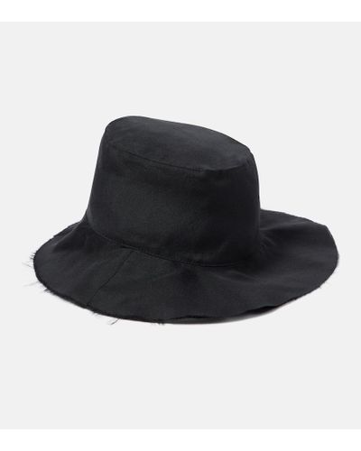 The Row Sofia Silk Bucket Hat - Black