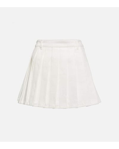 Ferragamo Minifalda en denim de algodon - Blanco