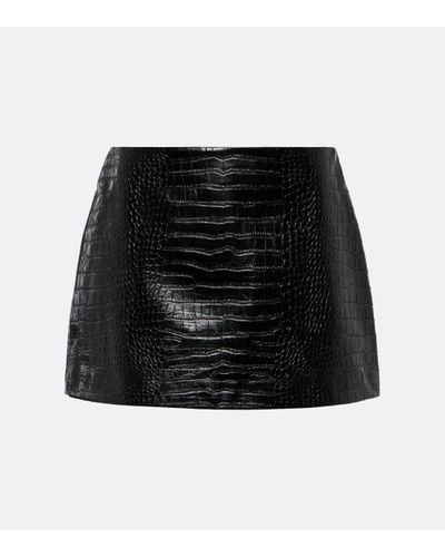 Frankie Shop Mini-jupe Mary en cuir synthetique - Noir