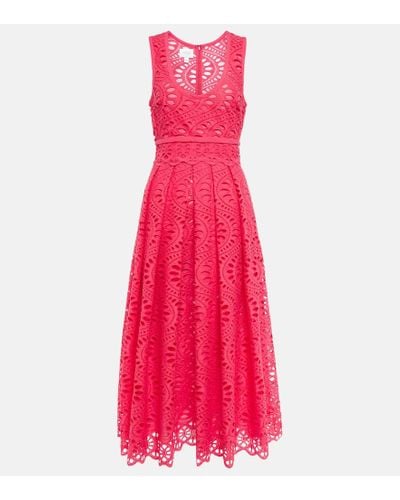 Giambattista Valli Macrame Midi Dress - Pink