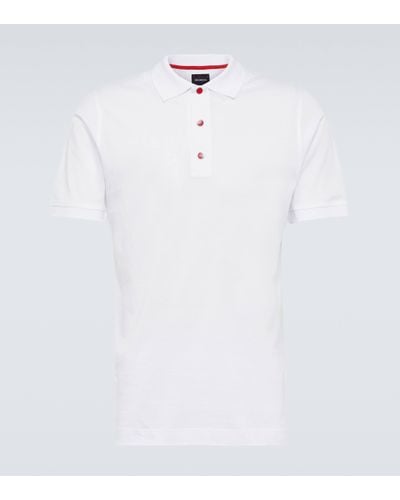 Kiton Cotton Jersey Polo Shirt - White