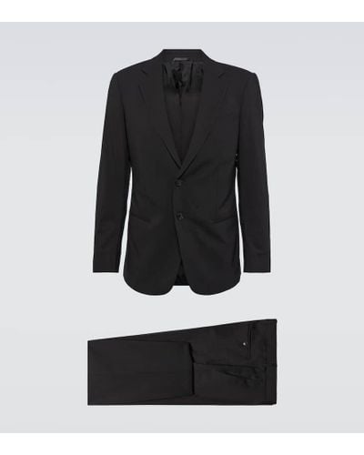 Giorgio Armani Anzug aus Wolle - Schwarz