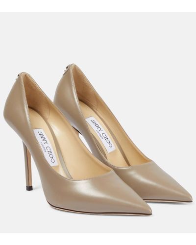 Jimmy Choo Love 100 Leather Pumps - Natural