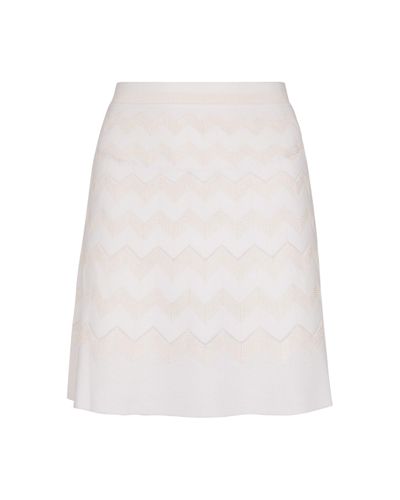 Missoni Chevron Knit Miniskirt - White