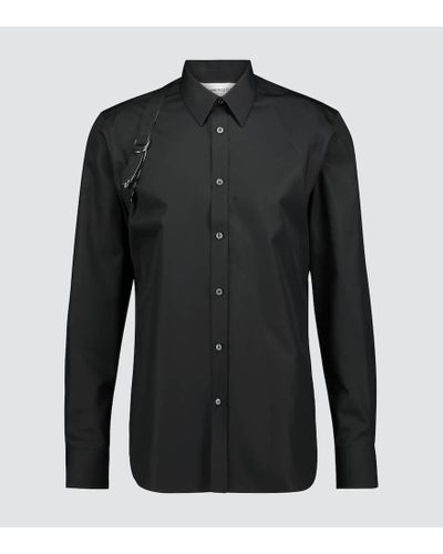 Alexander McQueen Camisa Harness de algodón - Negro