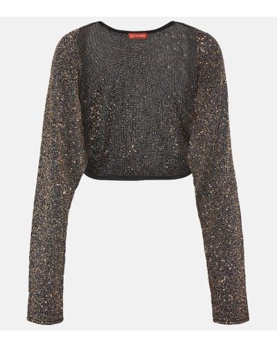 Altuzarra Alimia Metallic Knit Sweater - Black