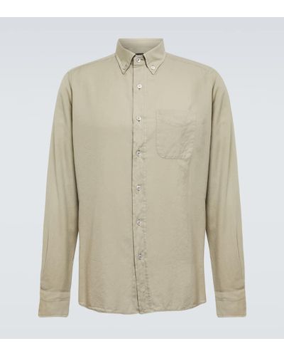 Tom Ford Camicia in cotone e cashmere - Neutro